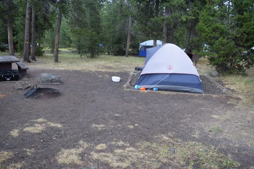 Organizing your squeaky clean campsite. Store toys neatly!