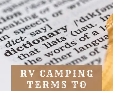 RV Camping Terms to know