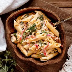 Crab and Spinach Penne