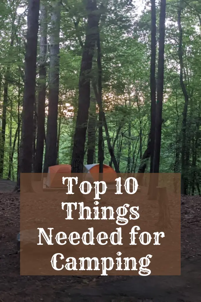 top 10 things needed for camping