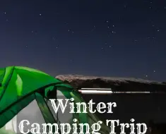 winter camping trip