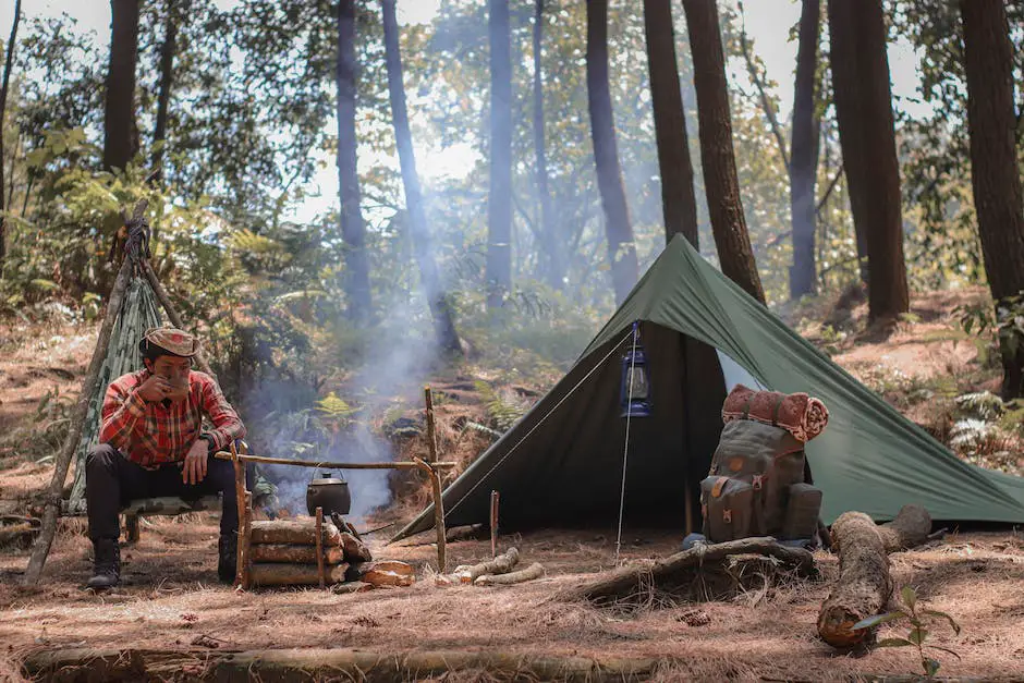 A person hiking in a forest with a backpack on, emphasizing the need for emergency supplies in outdoor adventures. fall camping esssentials