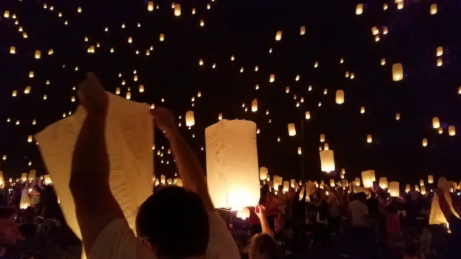 Image of spooky lanterns hanging in the dark woods Halloween Camping Crafts