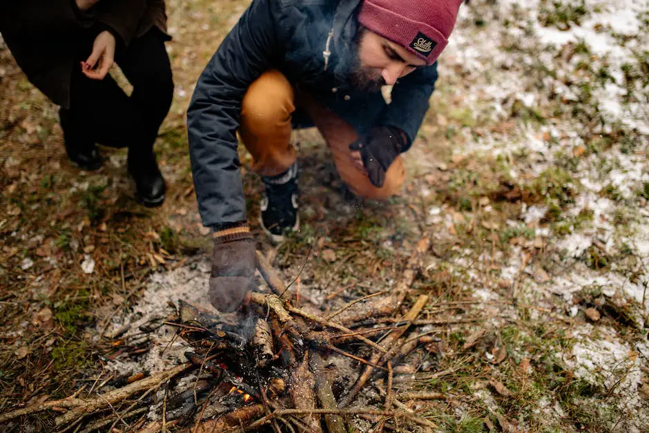 A group of people making crafts around a campfire during Halloween camping. Halloween Camping Crafts