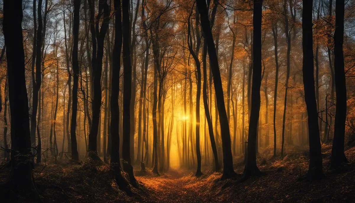 A spooky image of haunted forests in Germany mysterious forests