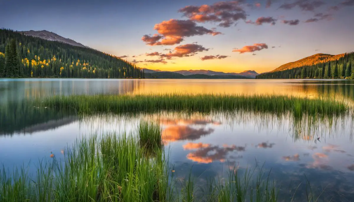 A beautiful and tranquil image of Placid Lake, showcasing its natural beauty and charm. Family Campgrounds in Montana