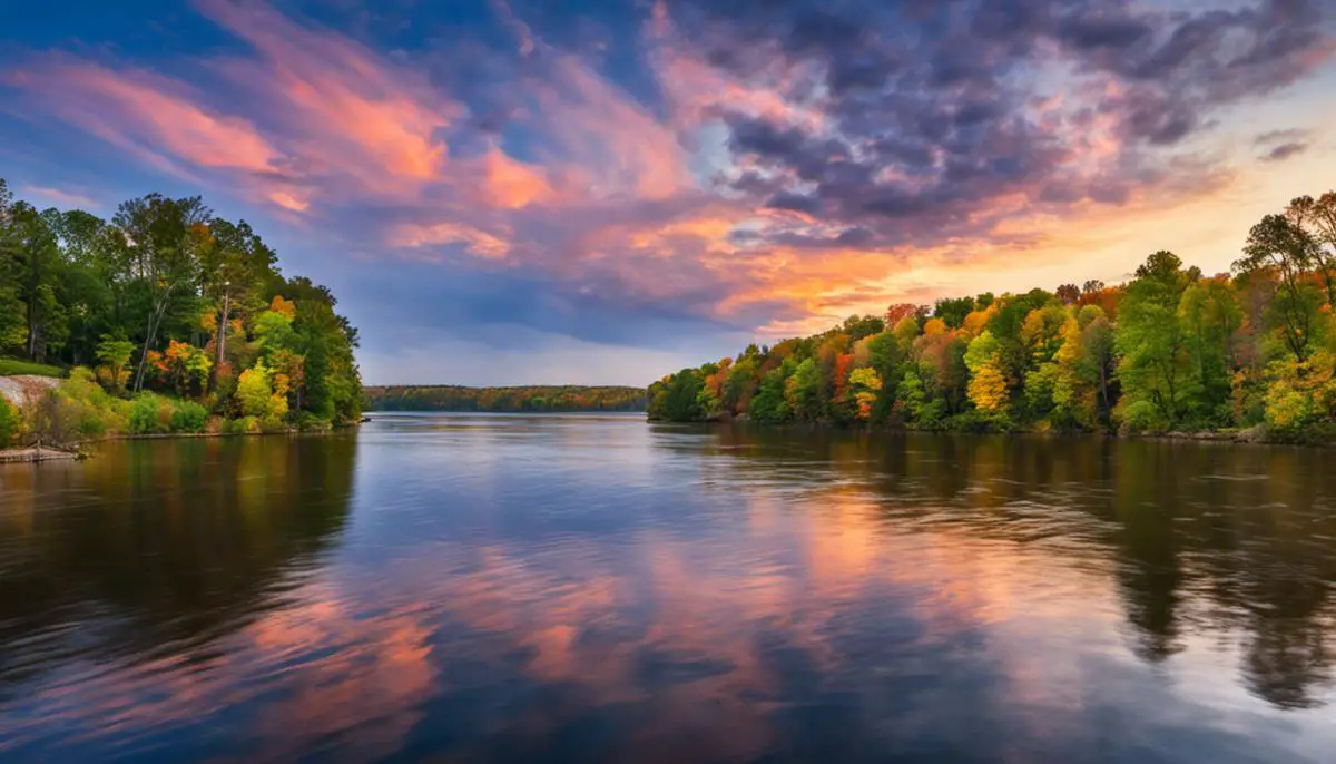 A breathtaking view of the Mississippi River winding through picturesque landscapes Top 5 Family Campgrounds in Minnesota: the Land of 10,000 Lakes