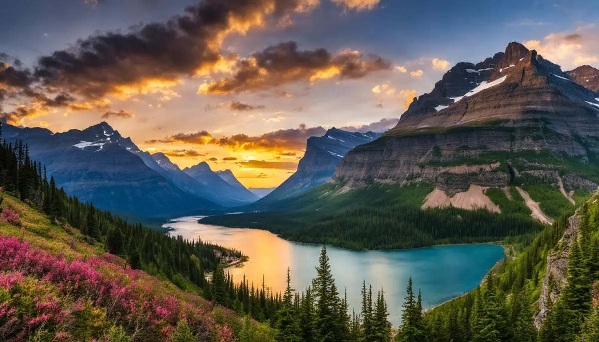 A breathtaking view of Glacier National Park, showcasing its pristine beauty and majestic mountains. Ultimate Camping Destinations in the USA
