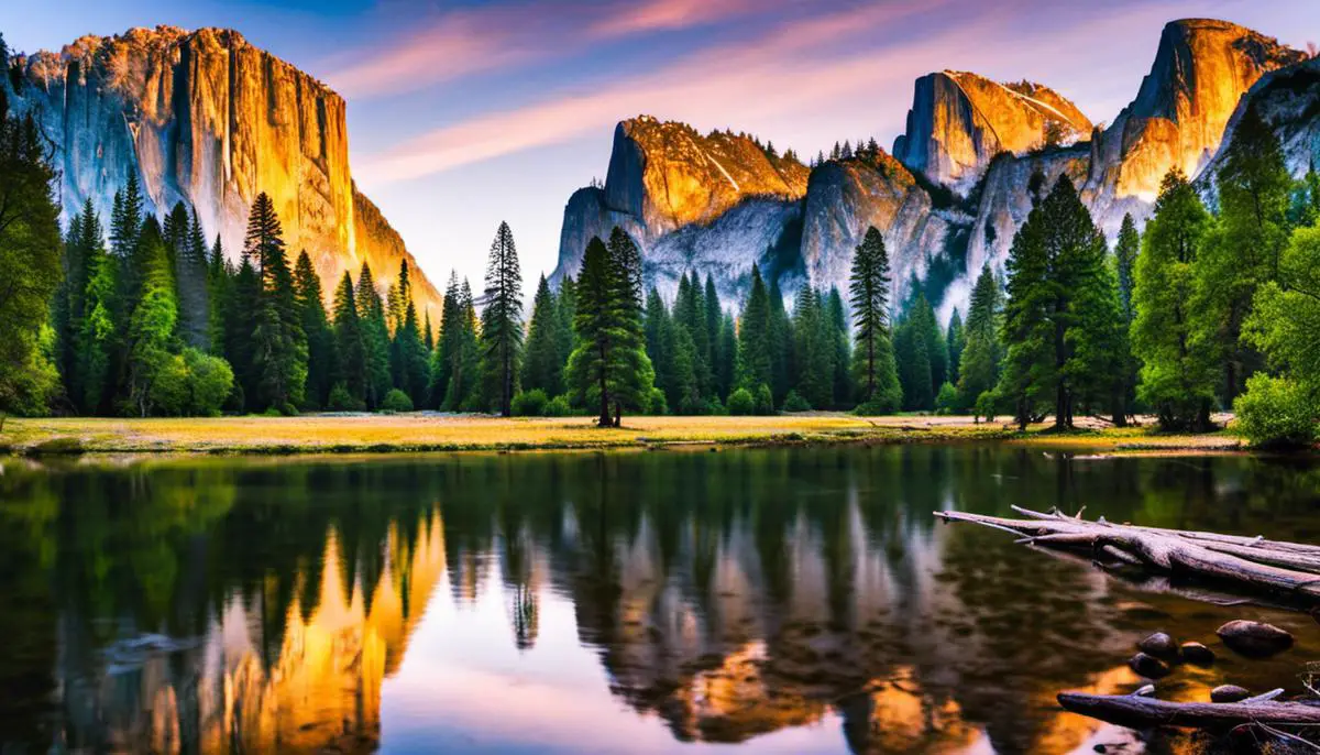 A breathtaking view of Yosemite National Park's natural beauty ultimate camping destinations in the USA